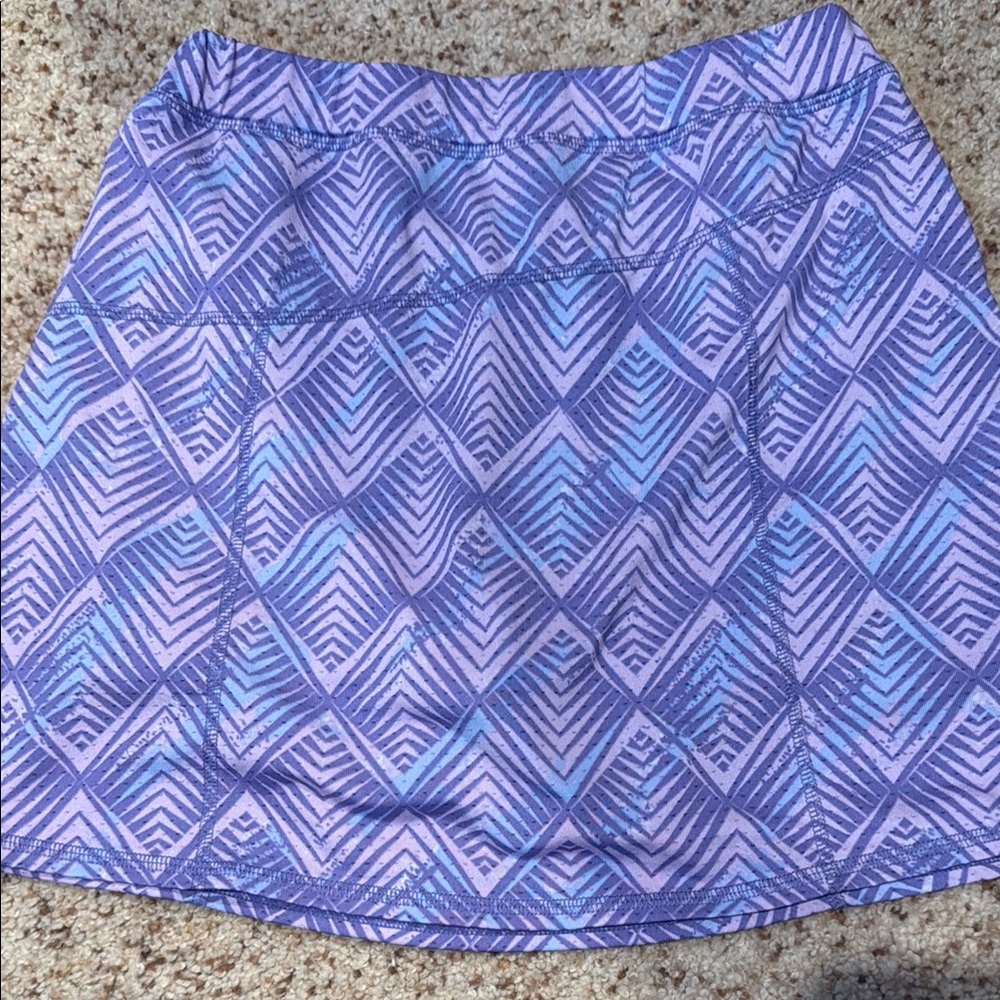 Lands End Purple Geometric Girls Skort 14